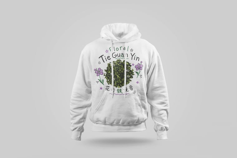 Hoodie — Floral Tie Guan Yin
